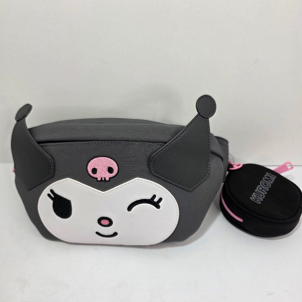 Loungefly Sanrio Kuromi Figural Belt Bag with Detachable Coin Bag Embroidered